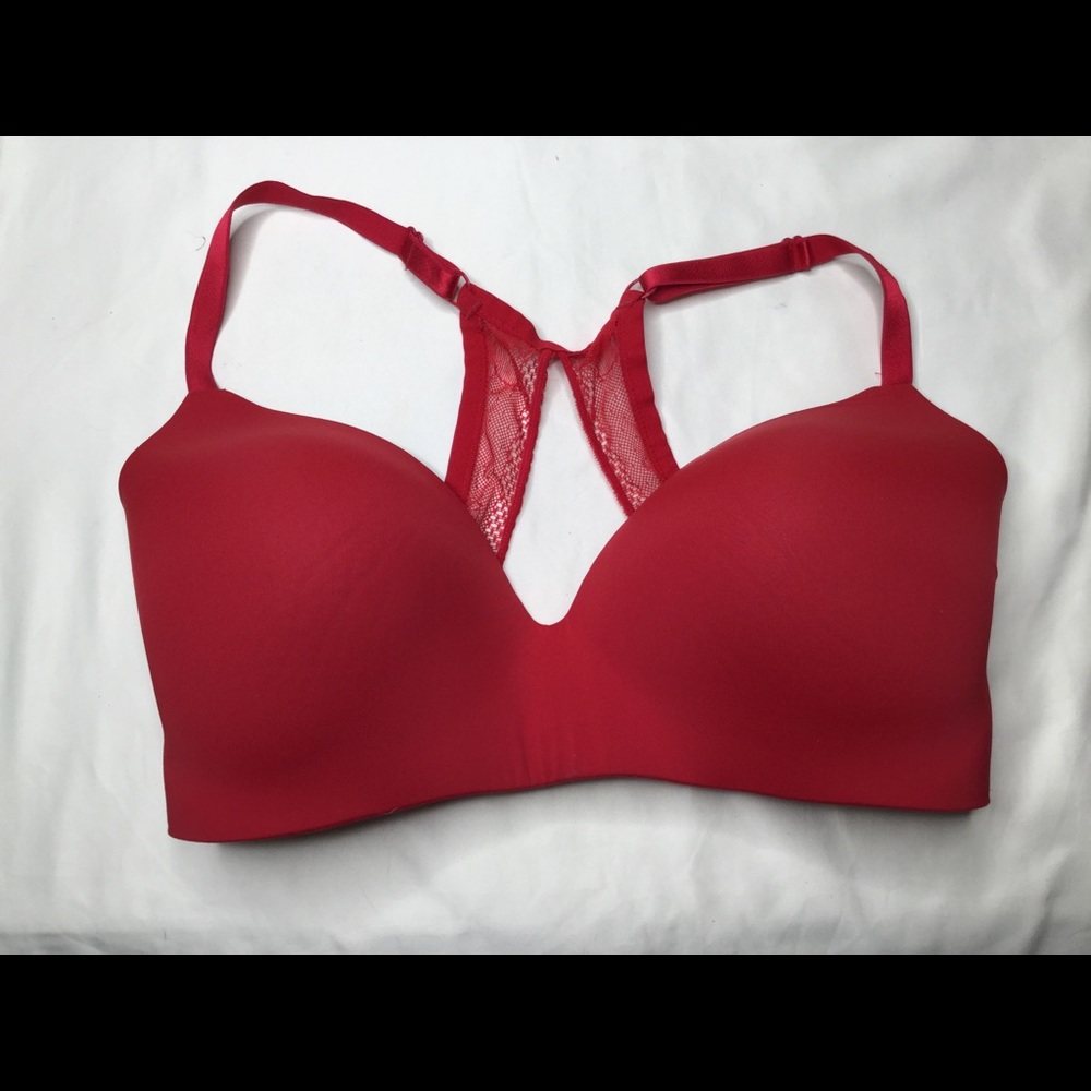 Victoria's Secret Red Racerback T-Shirt Bra-36DDD